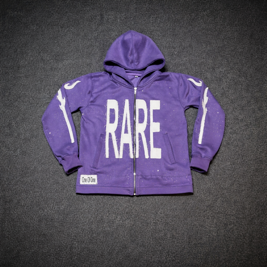 RARE Purple Rhinestone Street Zip Jacket